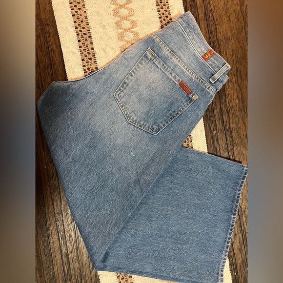 7 For All Mankind Light Blue Jean Shorts
